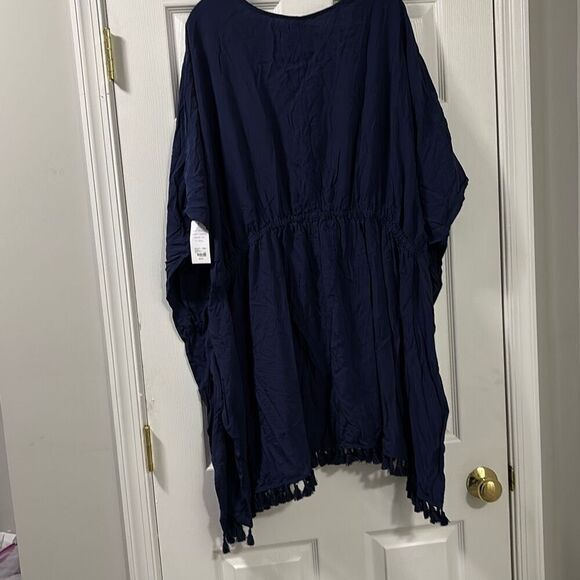 Cacique Navy Blue Swimsuit Cover Up Size 18/20 C1-12 - Picture 3 of 3